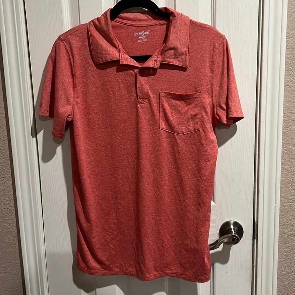 Polo Shirt Boys Red Orange color Sz XXL Cat & Jack